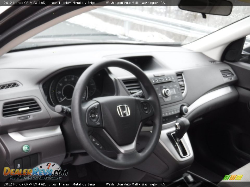 2012 Honda CR-V EX 4WD Urban Titanium Metallic / Beige Photo #13