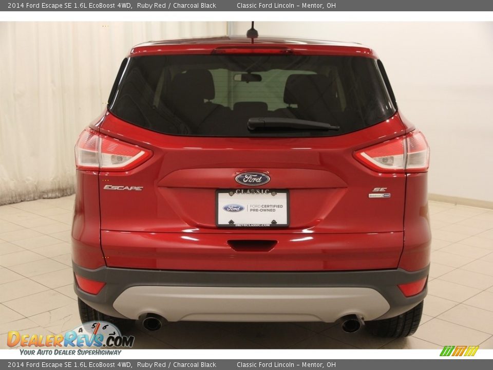 2014 Ford Escape SE 1.6L EcoBoost 4WD Ruby Red / Charcoal Black Photo #24