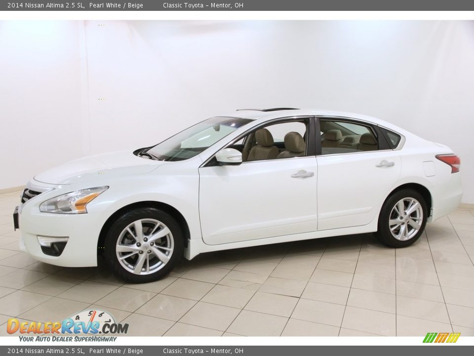 2014 Nissan Altima 2.5 SL Pearl White / Beige Photo #3