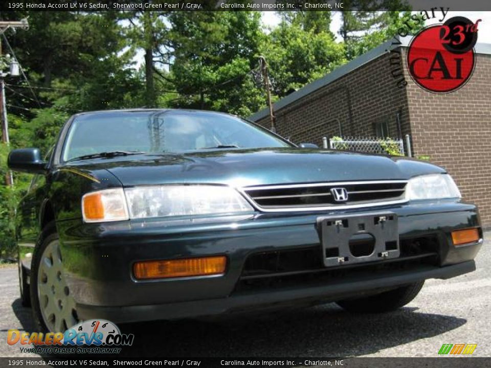 1995 Honda Accord LX V6 Sedan Sherwood Green Pearl / Gray Photo #1