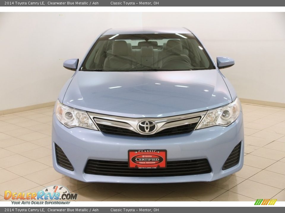 2014 Toyota Camry LE Clearwater Blue Metallic / Ash Photo #2