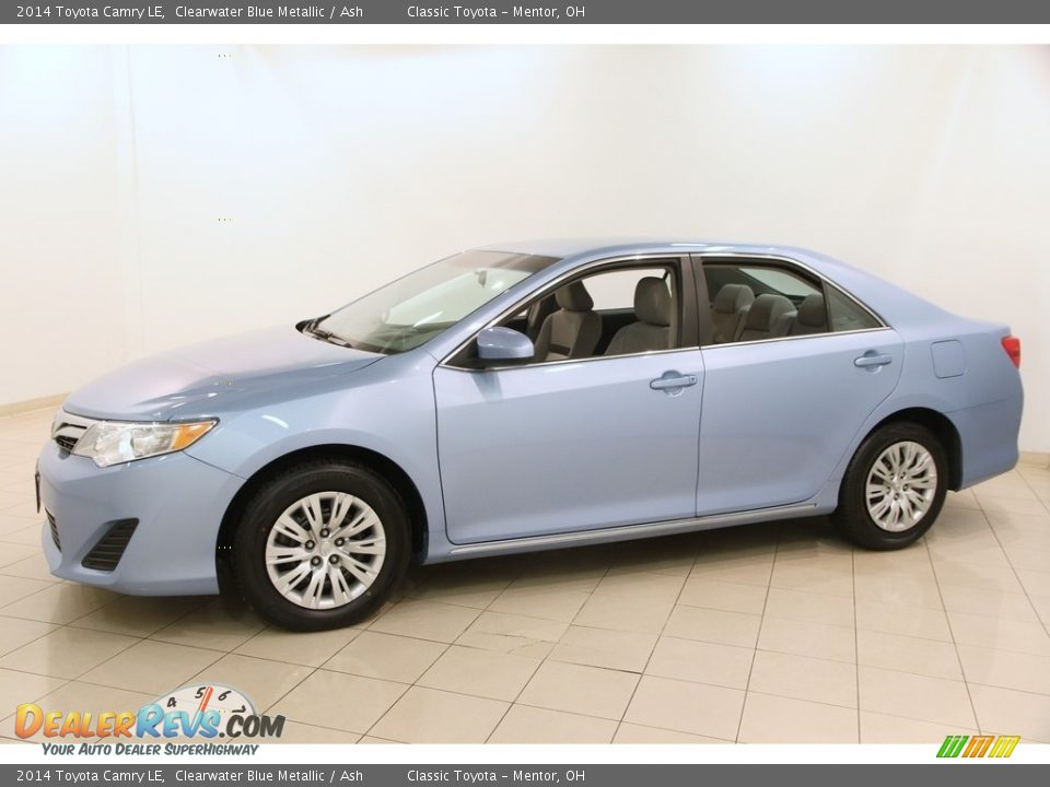 2014 Toyota Camry LE Clearwater Blue Metallic / Ash Photo #3