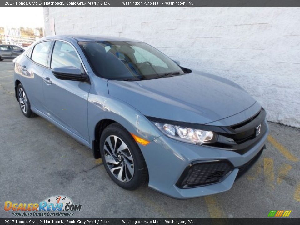 2017 Honda Civic LX Hatchback Sonic Gray Pearl / Black Photo #1