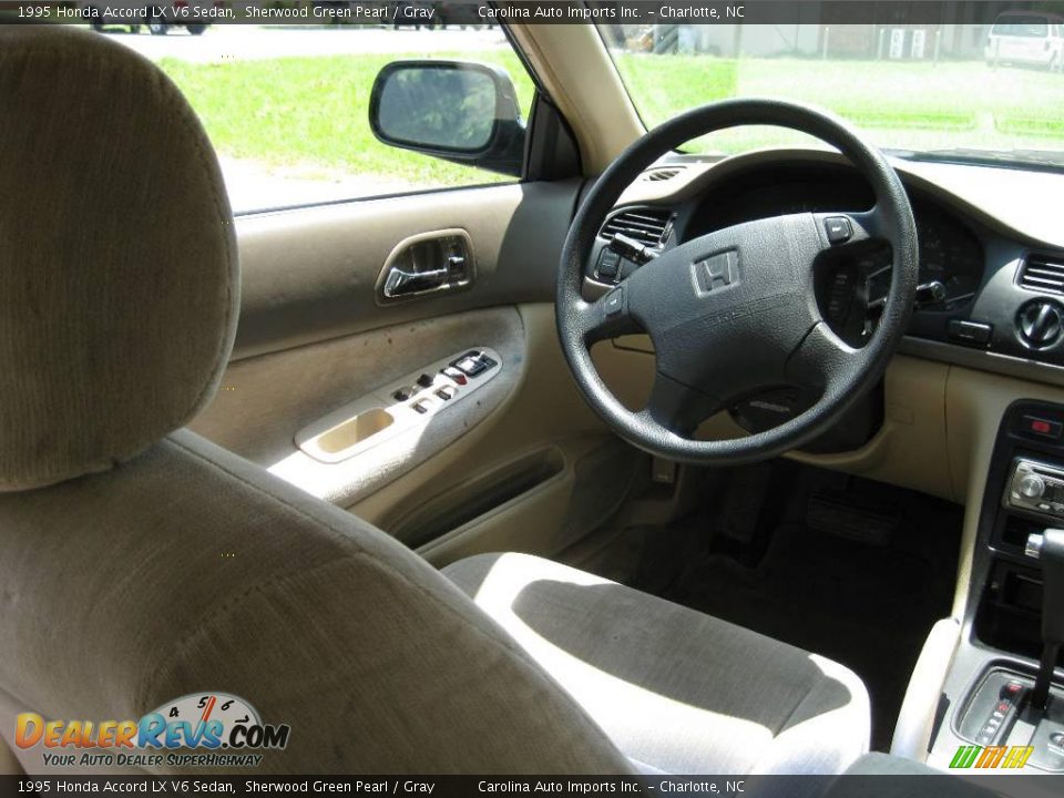 1995 Honda Accord LX V6 Sedan Sherwood Green Pearl / Gray Photo #10