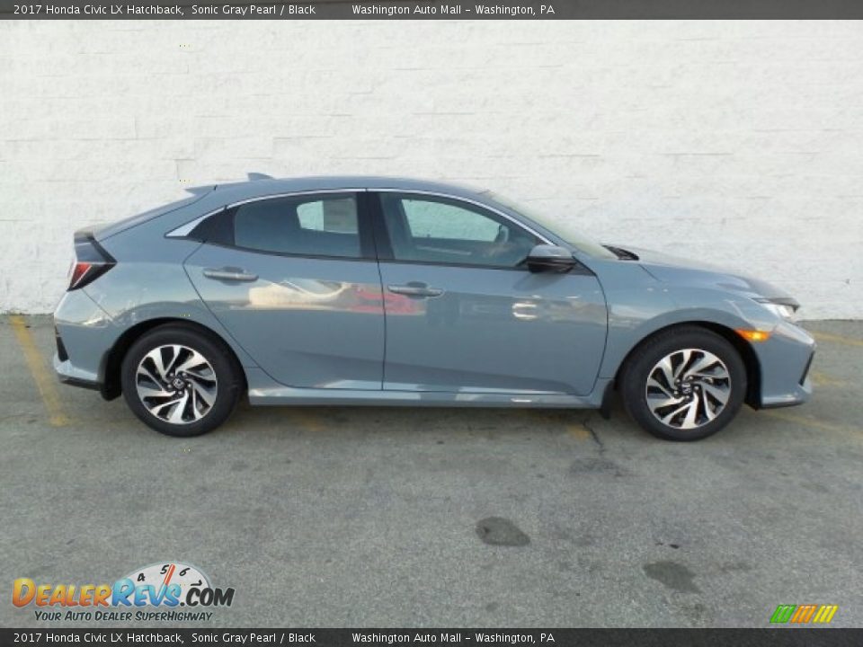 2017 Honda Civic LX Hatchback Sonic Gray Pearl / Black Photo #2