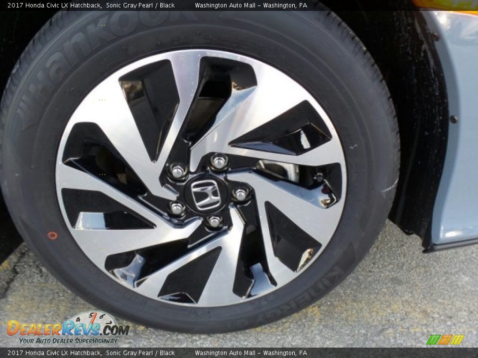 2017 Honda Civic LX Hatchback Sonic Gray Pearl / Black Photo #3