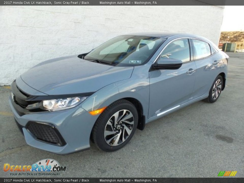 2017 Honda Civic LX Hatchback Sonic Gray Pearl / Black Photo #5