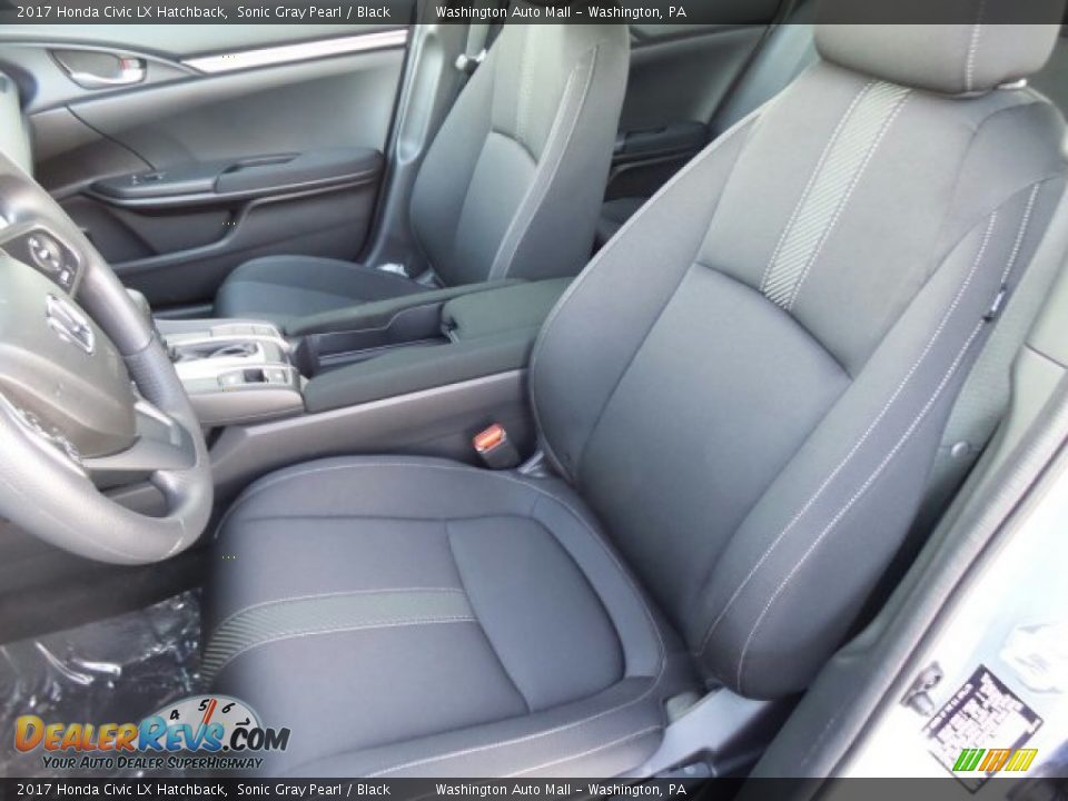 2017 Honda Civic LX Hatchback Sonic Gray Pearl / Black Photo #10
