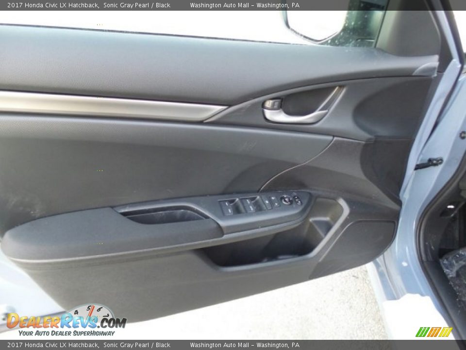 2017 Honda Civic LX Hatchback Sonic Gray Pearl / Black Photo #14