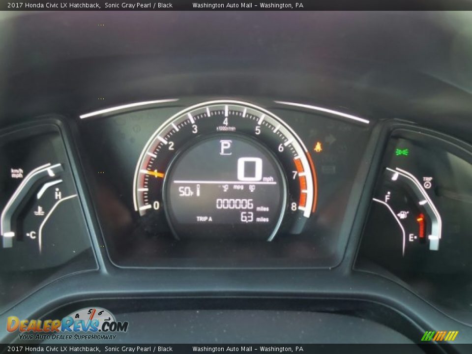 2017 Honda Civic LX Hatchback Sonic Gray Pearl / Black Photo #16