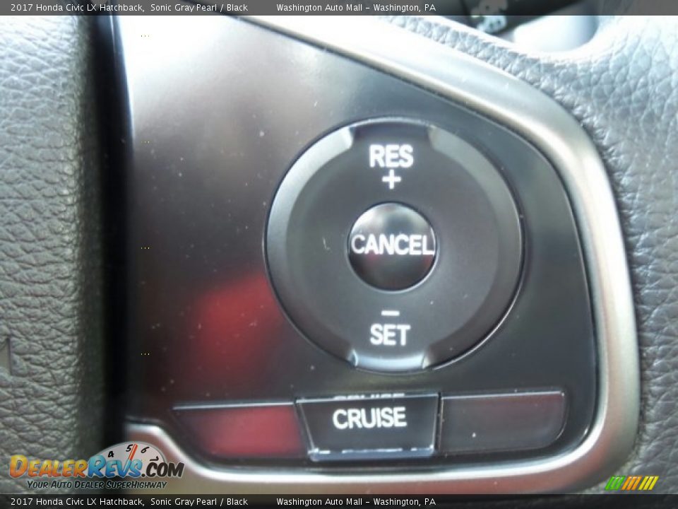 2017 Honda Civic LX Hatchback Sonic Gray Pearl / Black Photo #19