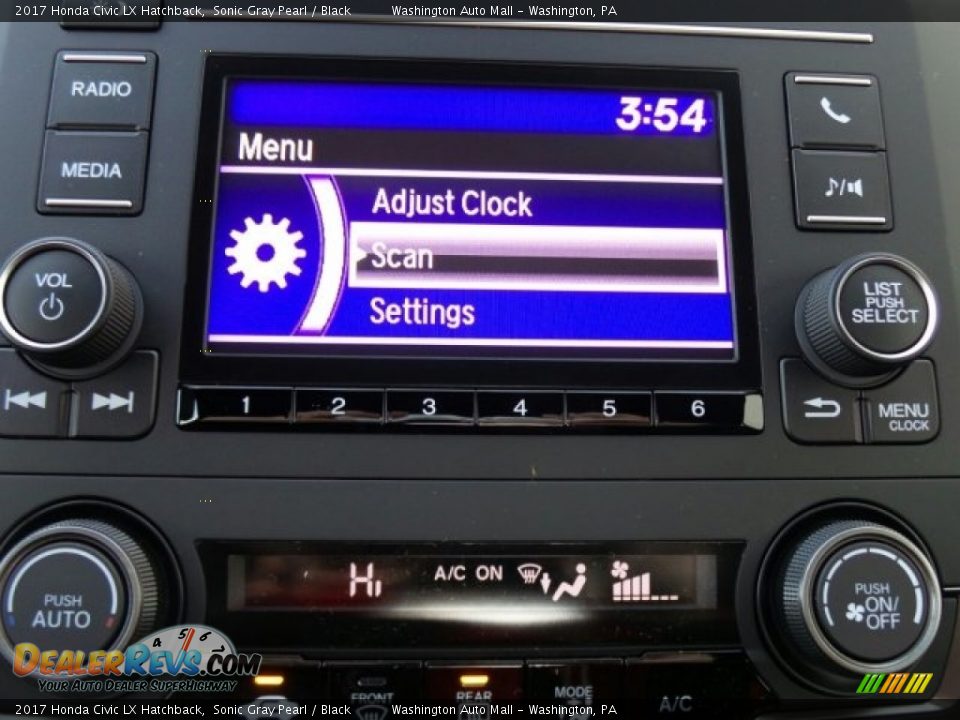 2017 Honda Civic LX Hatchback Sonic Gray Pearl / Black Photo #22