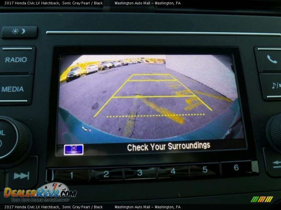 2017 Honda Civic LX Hatchback Sonic Gray Pearl / Black Photo #25