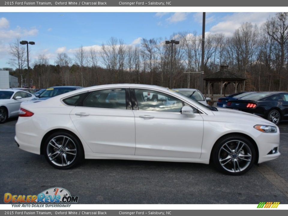 2015 Ford Fusion Titanium Oxford White / Charcoal Black Photo #2