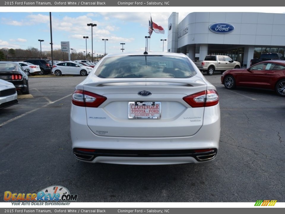 2015 Ford Fusion Titanium Oxford White / Charcoal Black Photo #4