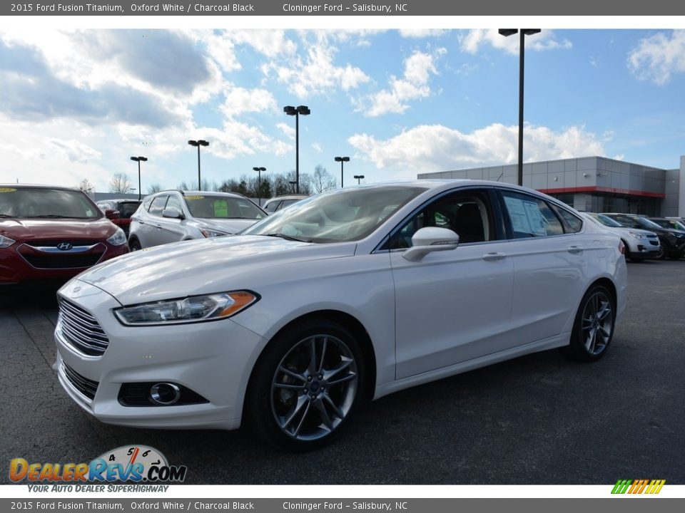 2015 Ford Fusion Titanium Oxford White / Charcoal Black Photo #6
