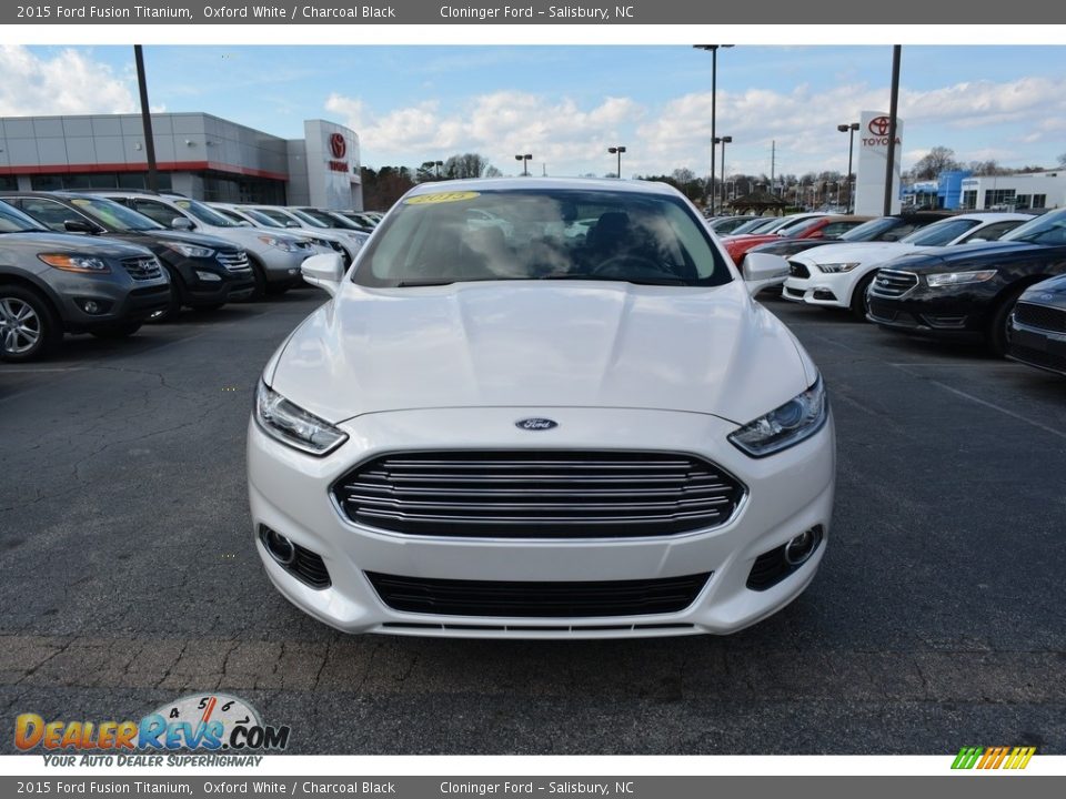 2015 Ford Fusion Titanium Oxford White / Charcoal Black Photo #7