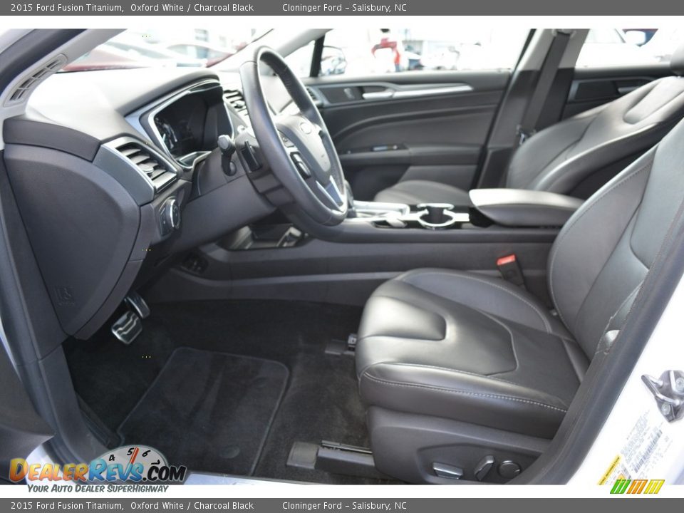 2015 Ford Fusion Titanium Oxford White / Charcoal Black Photo #9