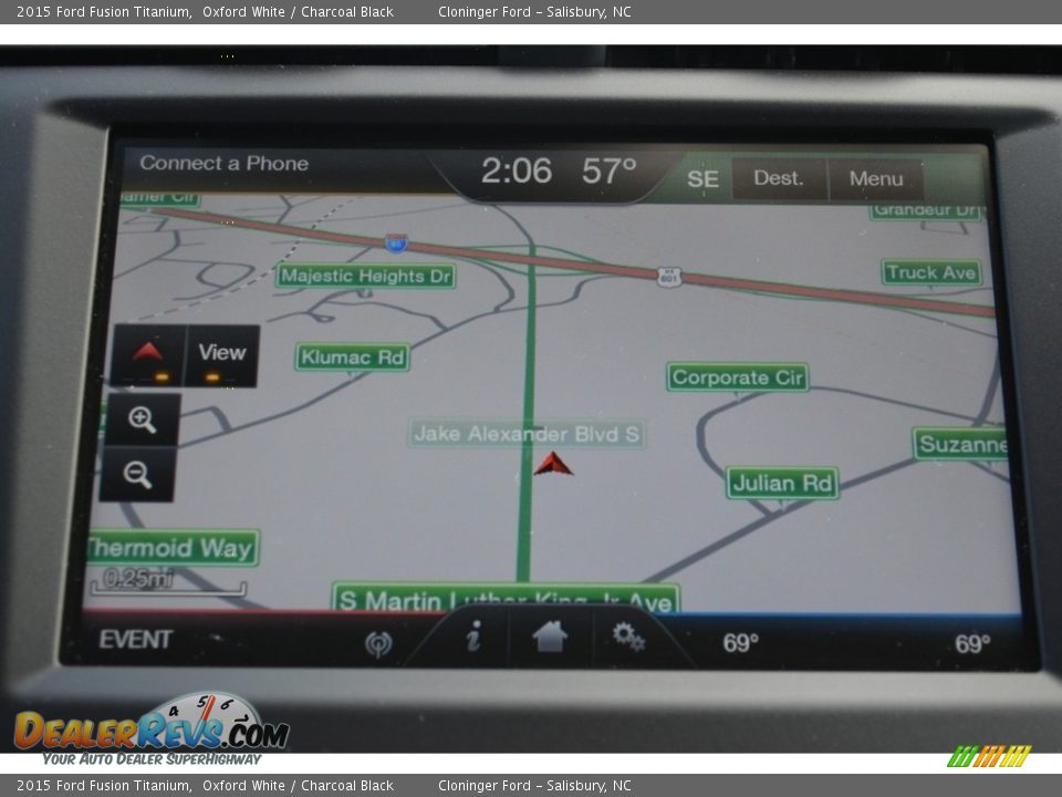 2015 Ford Fusion Titanium Oxford White / Charcoal Black Photo #18