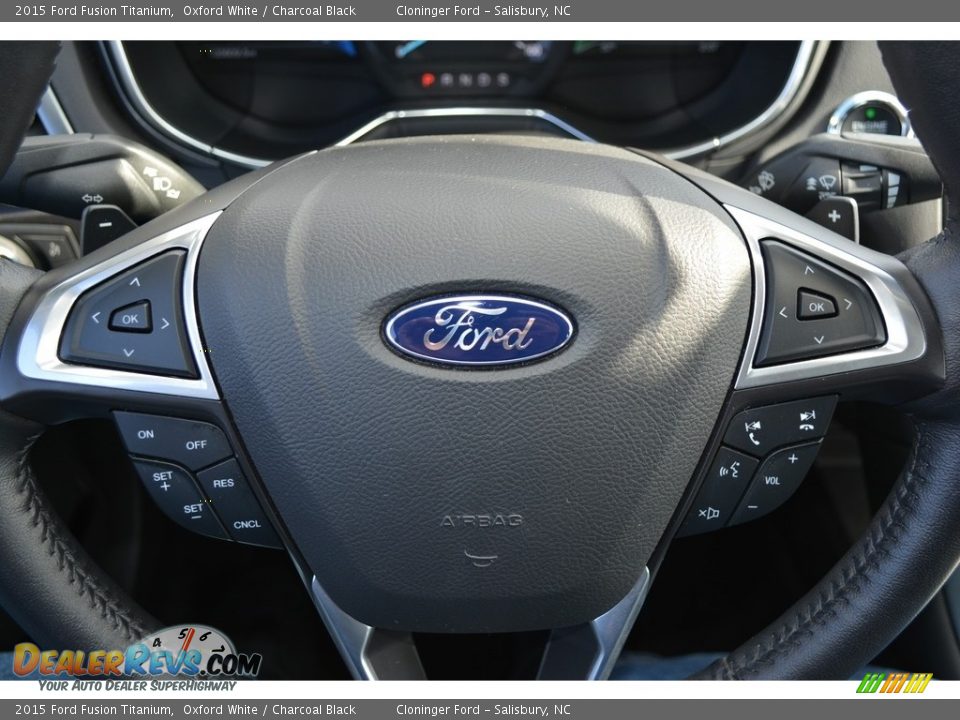 2015 Ford Fusion Titanium Oxford White / Charcoal Black Photo #22