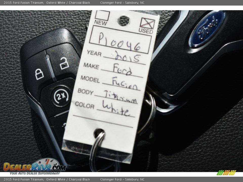 2015 Ford Fusion Titanium Oxford White / Charcoal Black Photo #28
