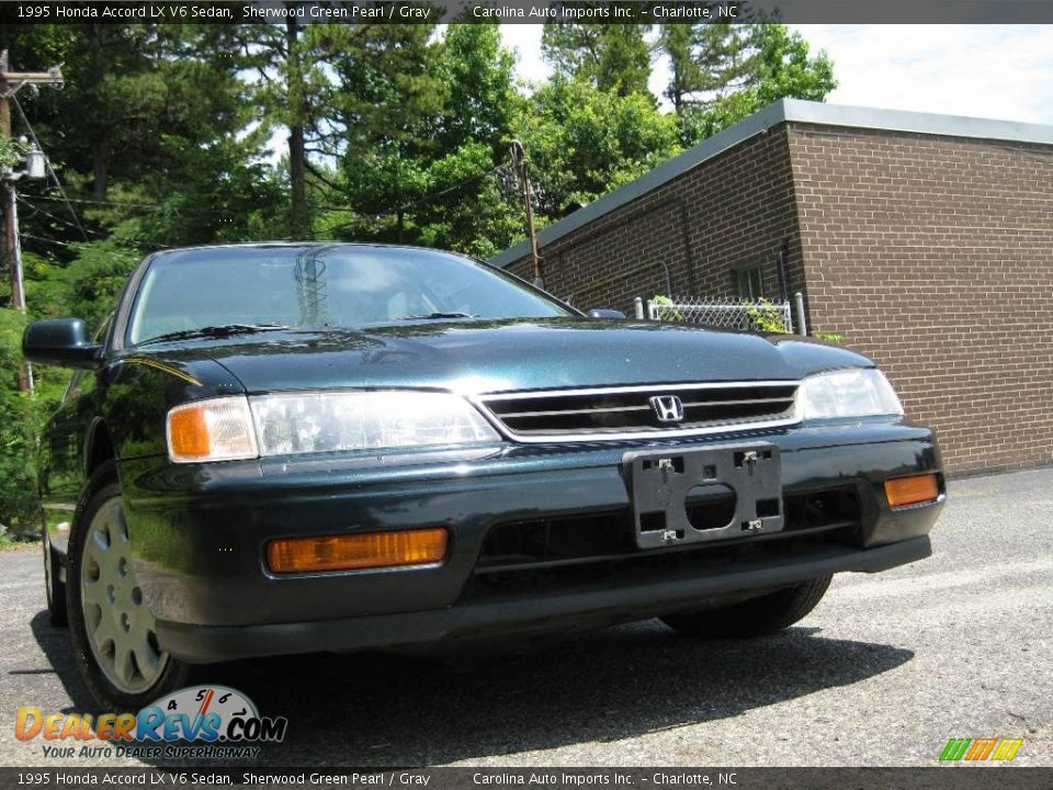 1995 Honda Accord LX V6 Sedan Sherwood Green Pearl / Gray Photo #28