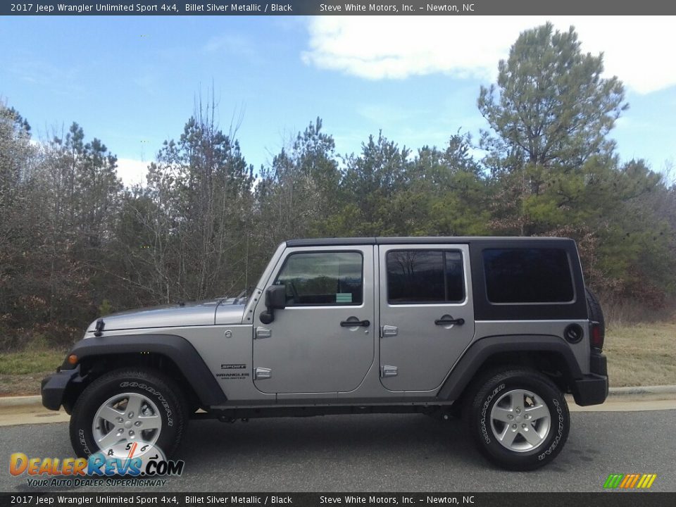 2017 Jeep Wrangler Unlimited Sport 4x4 Billet Silver Metallic / Black Photo #1