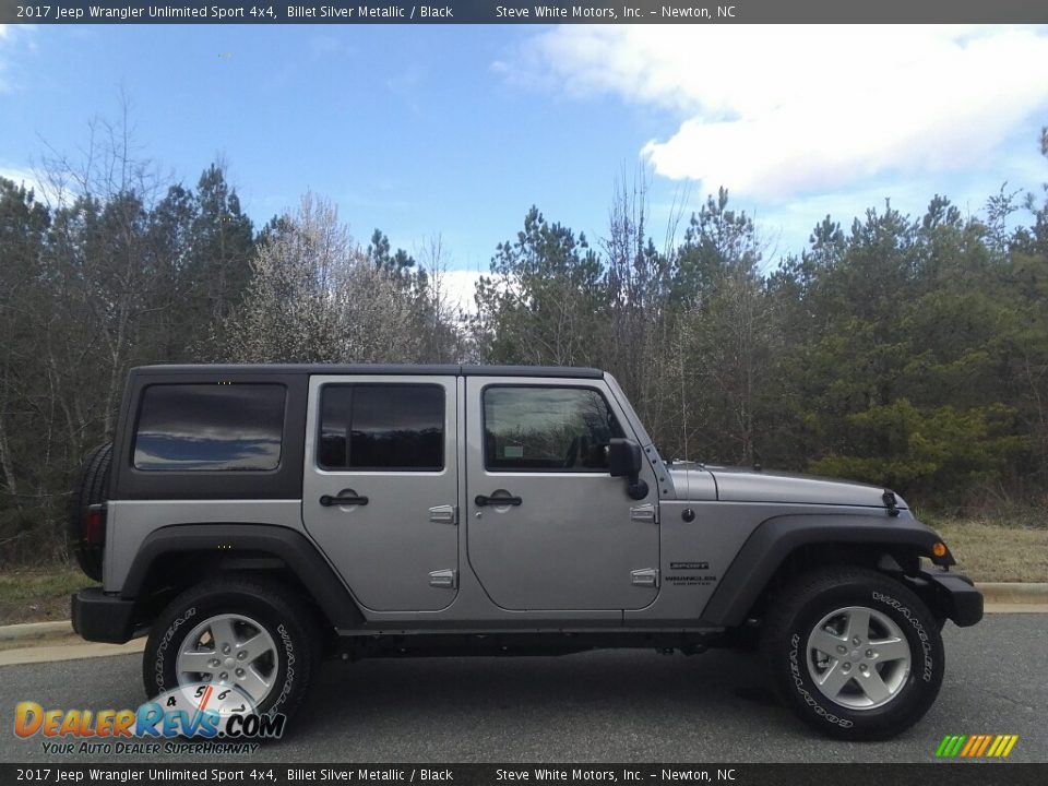 2017 Jeep Wrangler Unlimited Sport 4x4 Billet Silver Metallic / Black Photo #5