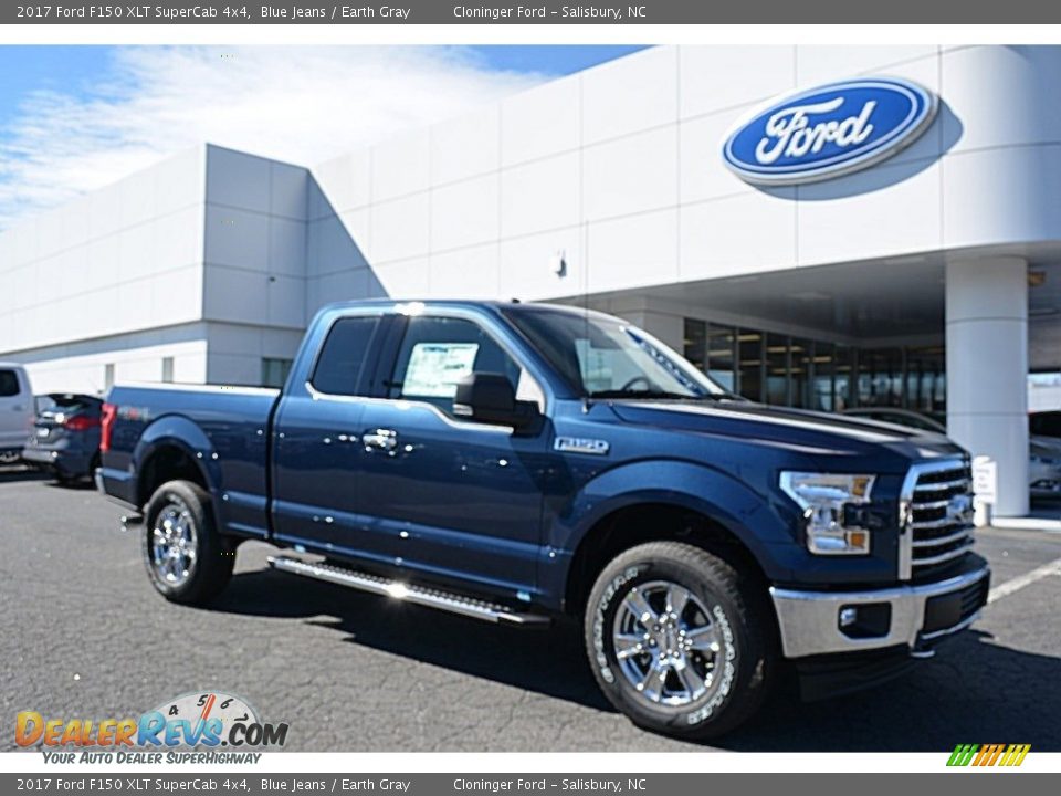 2017 Ford F150 XLT SuperCab 4x4 Blue Jeans / Earth Gray Photo #1