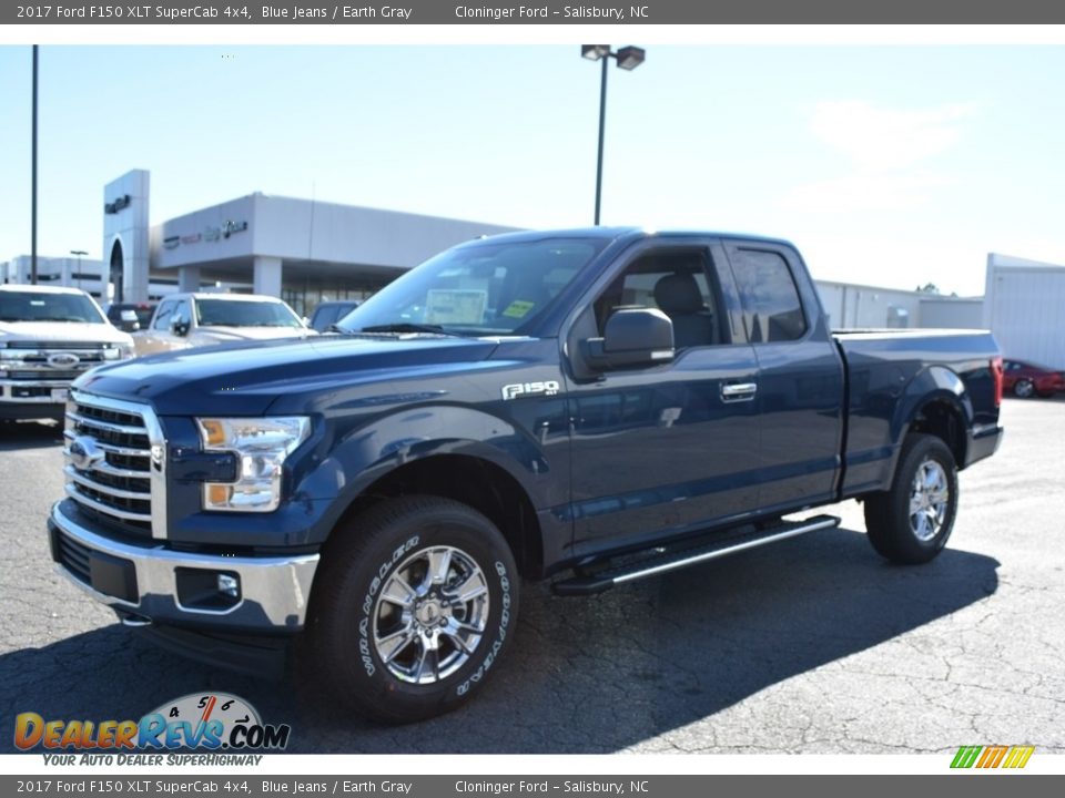 2017 Ford F150 XLT SuperCab 4x4 Blue Jeans / Earth Gray Photo #3
