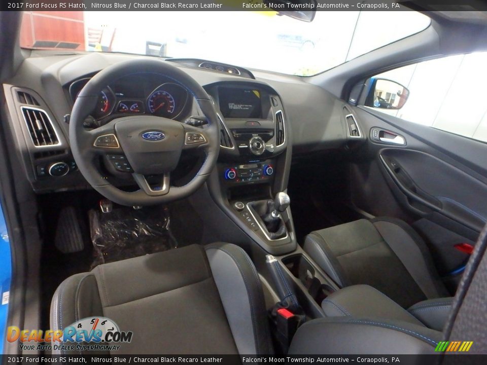 Charcoal Black Recaro Leather Interior - 2017 Ford Focus RS Hatch Photo #17