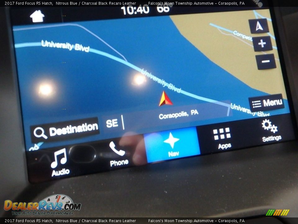 2017 Ford Focus RS Hatch Nitrous Blue / Charcoal Black Recaro Leather Photo #23