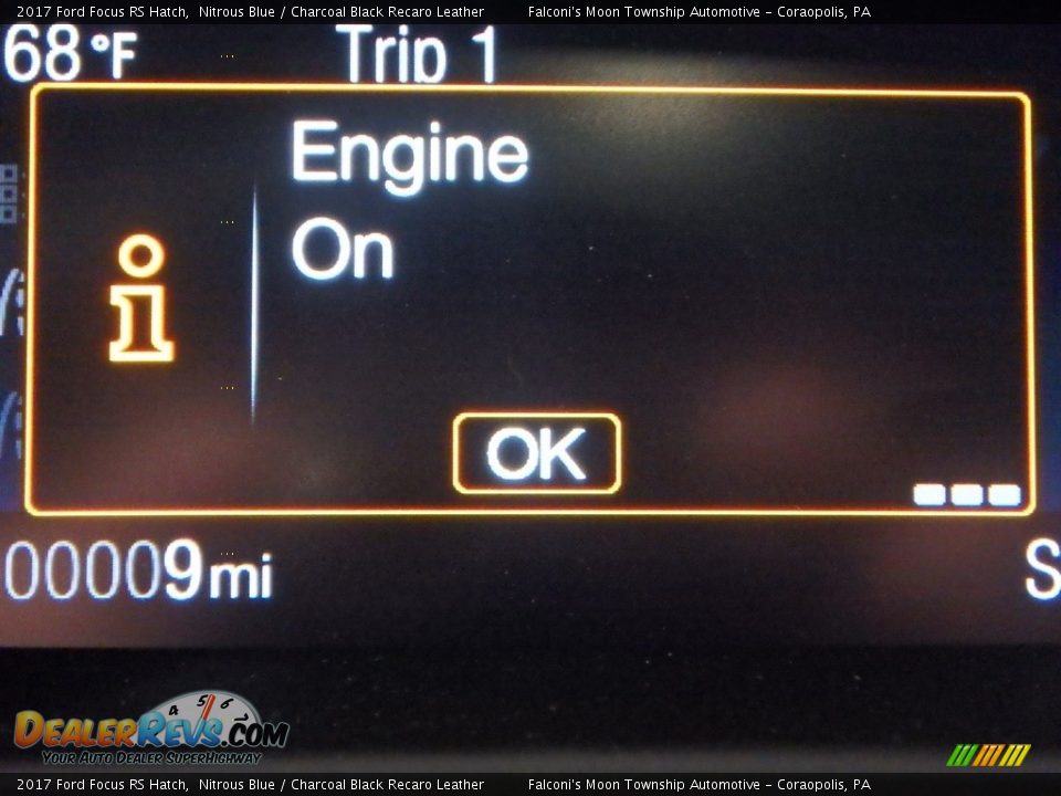 2017 Ford Focus RS Hatch Nitrous Blue / Charcoal Black Recaro Leather Photo #26