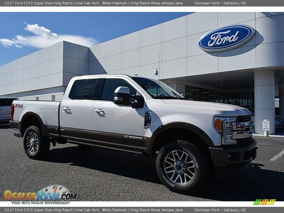 2017 Ford F250 Super Duty King Ranch Crew Cab 4x4 White Platinum / King Ranch Mesa Antique Java Photo #1