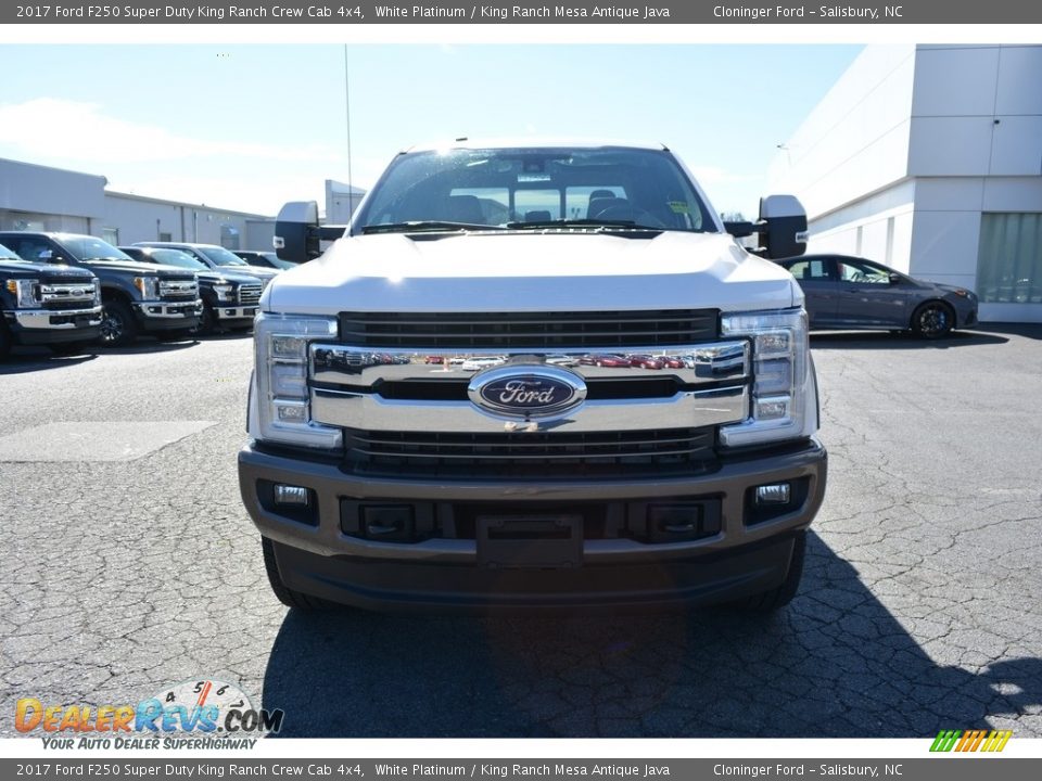 2017 Ford F250 Super Duty King Ranch Crew Cab 4x4 White Platinum / King Ranch Mesa Antique Java Photo #4