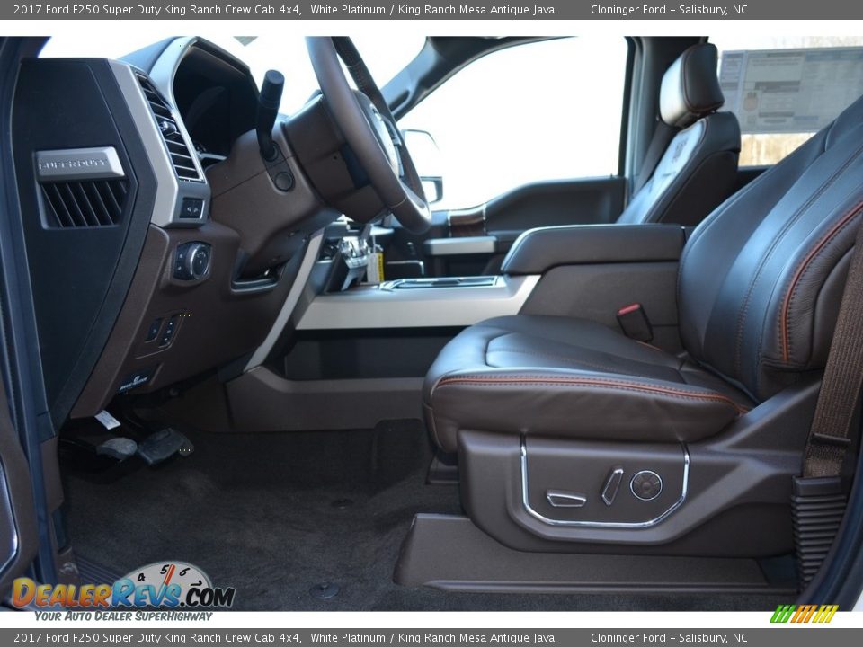 2017 Ford F250 Super Duty King Ranch Crew Cab 4x4 White Platinum / King Ranch Mesa Antique Java Photo #9