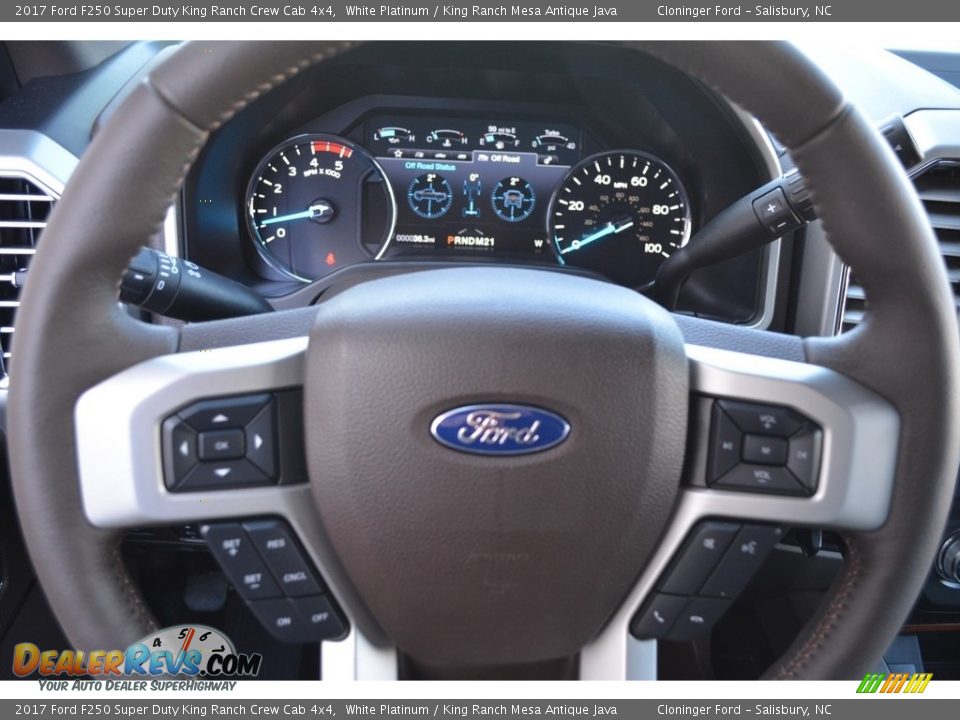 2017 Ford F250 Super Duty King Ranch Crew Cab 4x4 White Platinum / King Ranch Mesa Antique Java Photo #24