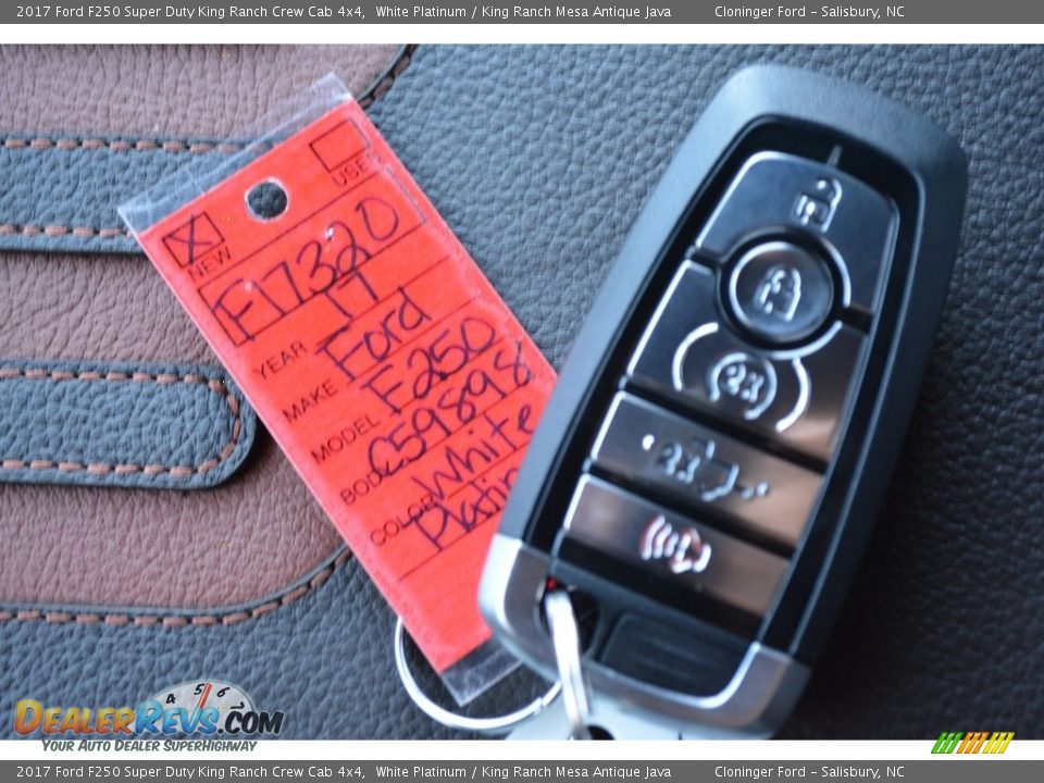 2017 Ford F250 Super Duty King Ranch Crew Cab 4x4 White Platinum / King Ranch Mesa Antique Java Photo #27