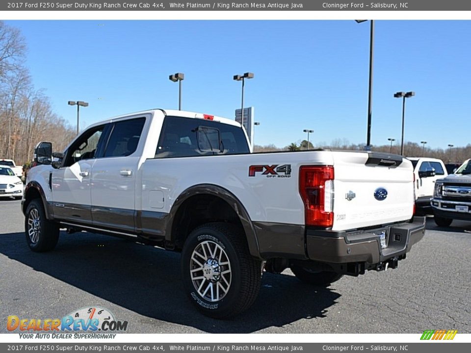 2017 Ford F250 Super Duty King Ranch Crew Cab 4x4 White Platinum / King Ranch Mesa Antique Java Photo #28
