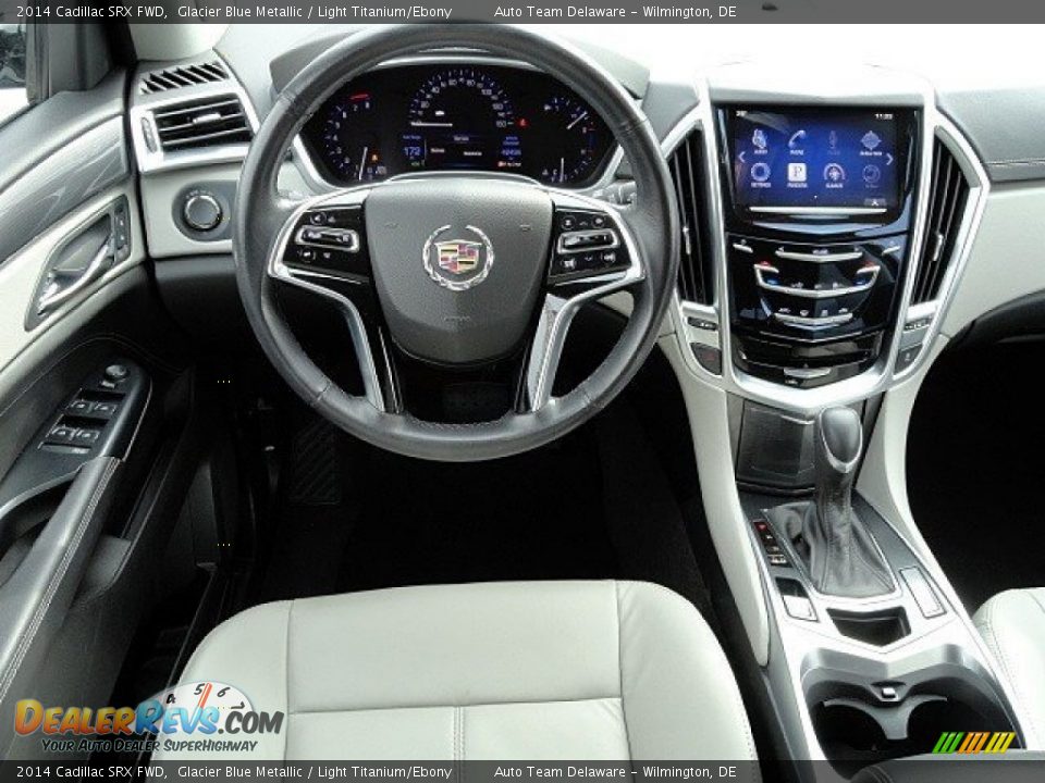 2014 Cadillac SRX FWD Glacier Blue Metallic / Light Titanium/Ebony Photo #11