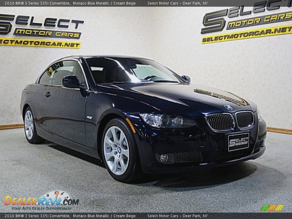 2010 BMW 3 Series 335i Convertible Monaco Blue Metallic / Cream Beige Photo #3