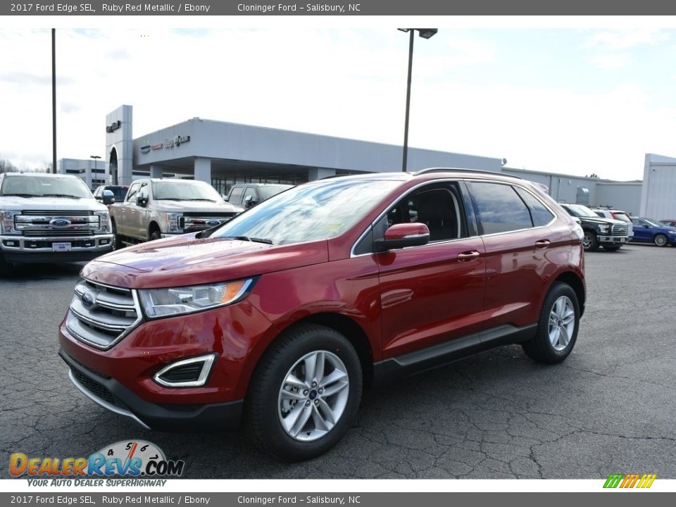 2017 Ford Edge SEL Ruby Red Metallic / Ebony Photo #3