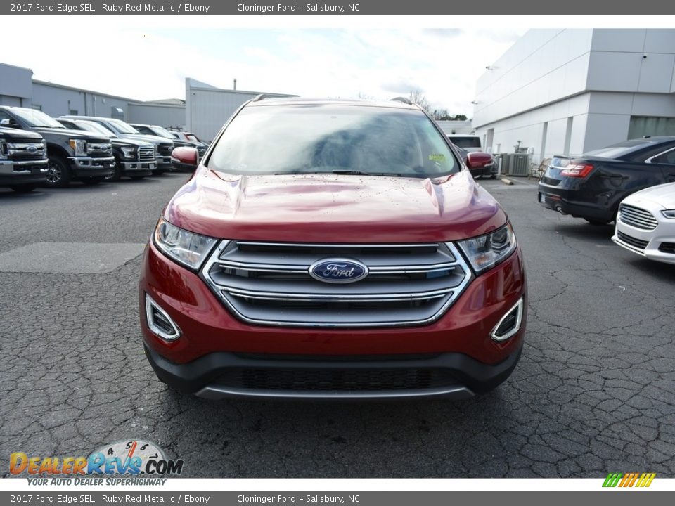 2017 Ford Edge SEL Ruby Red Metallic / Ebony Photo #4