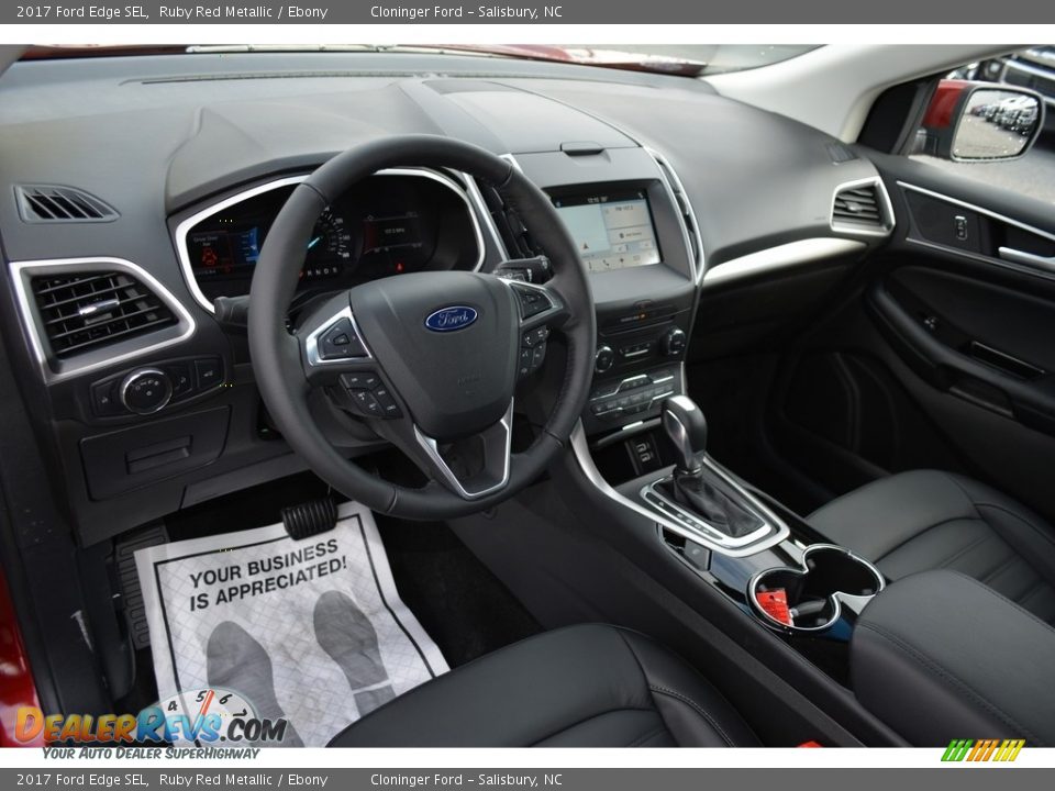 2017 Ford Edge SEL Ruby Red Metallic / Ebony Photo #7