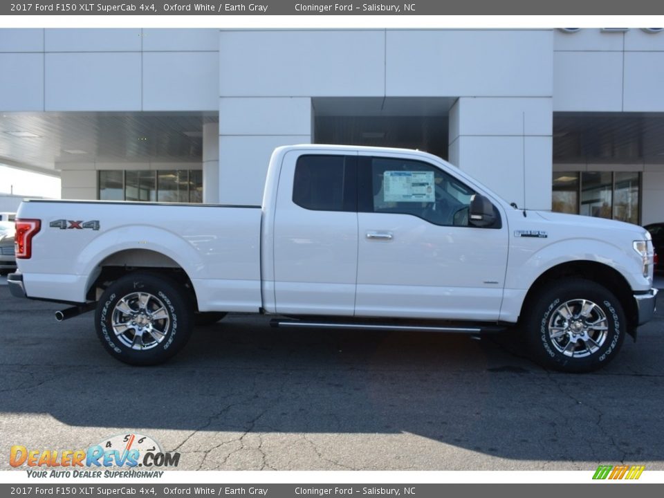 2017 Ford F150 XLT SuperCab 4x4 Oxford White / Earth Gray Photo #2