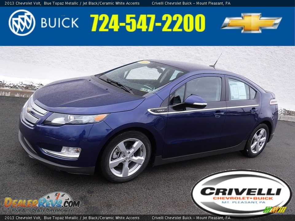 2013 Chevrolet Volt Blue Topaz Metallic / Jet Black/Ceramic White Accents Photo #1
