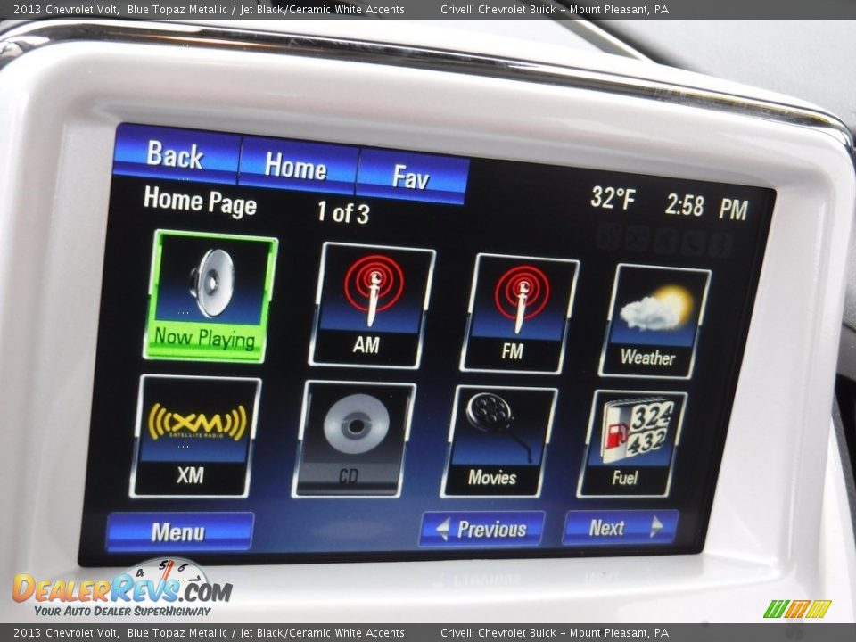 2013 Chevrolet Volt Blue Topaz Metallic / Jet Black/Ceramic White Accents Photo #18