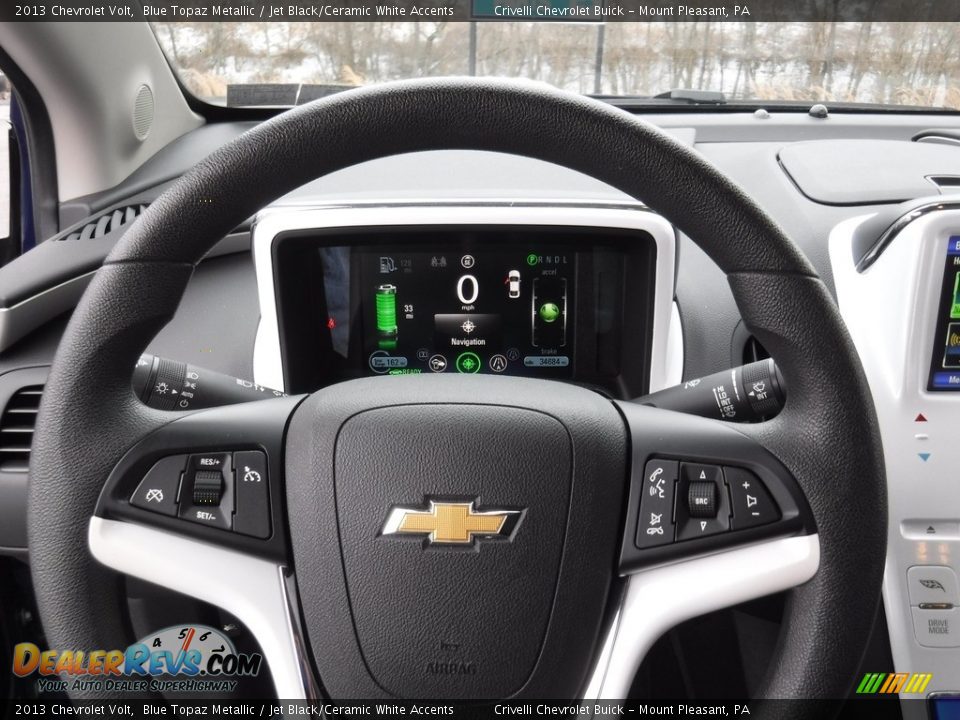2013 Chevrolet Volt Blue Topaz Metallic / Jet Black/Ceramic White Accents Photo #22