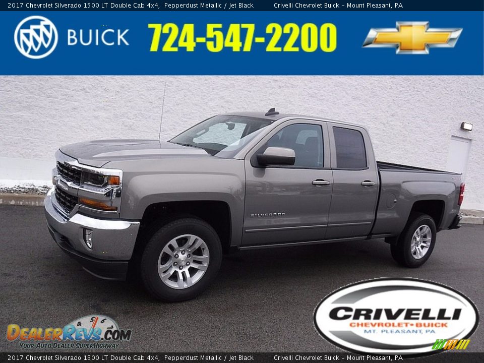 2017 Chevrolet Silverado 1500 LT Double Cab 4x4 Pepperdust Metallic / Jet Black Photo #1