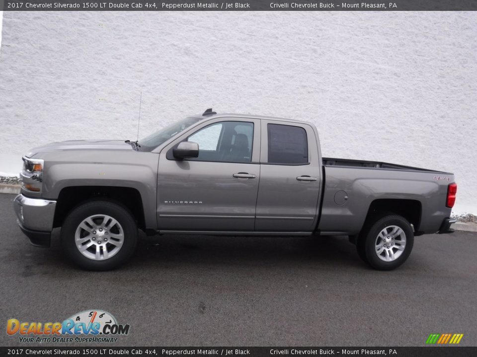 2017 Chevrolet Silverado 1500 LT Double Cab 4x4 Pepperdust Metallic / Jet Black Photo #2